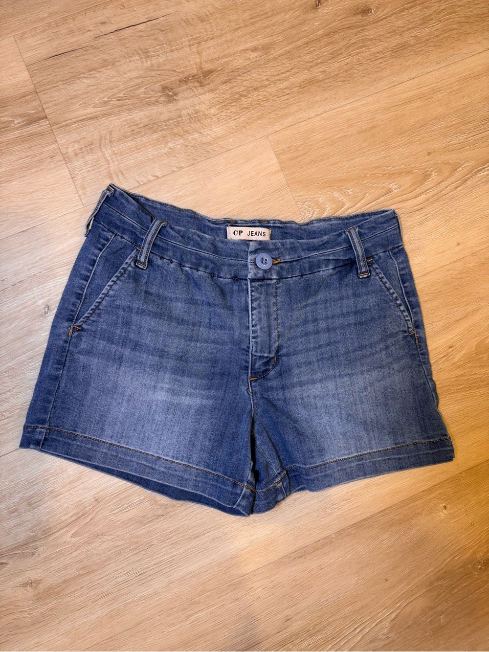 CP Jeans Women's Mid-Blue Denim Shorts